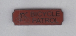 BICYCLE/BIKE PATROL Award Bar Silver on Brown Background 5/8" police/sheriff